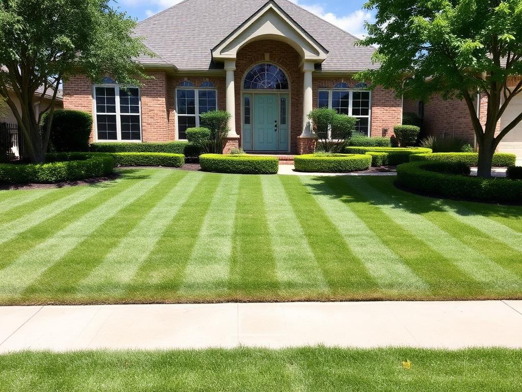 Lawn mowing after