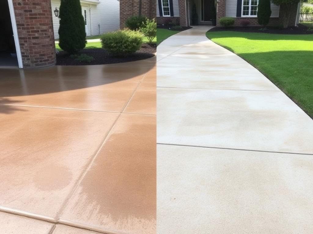 Pressure washing before